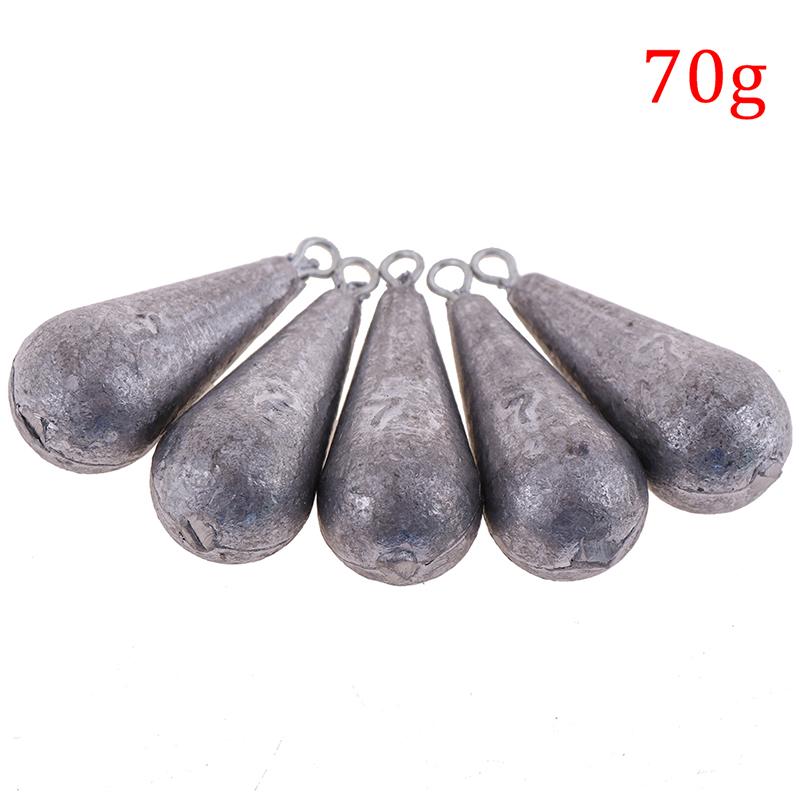 FF 5pcs Open lead sinker olive shaped accessories for lure sea fishing