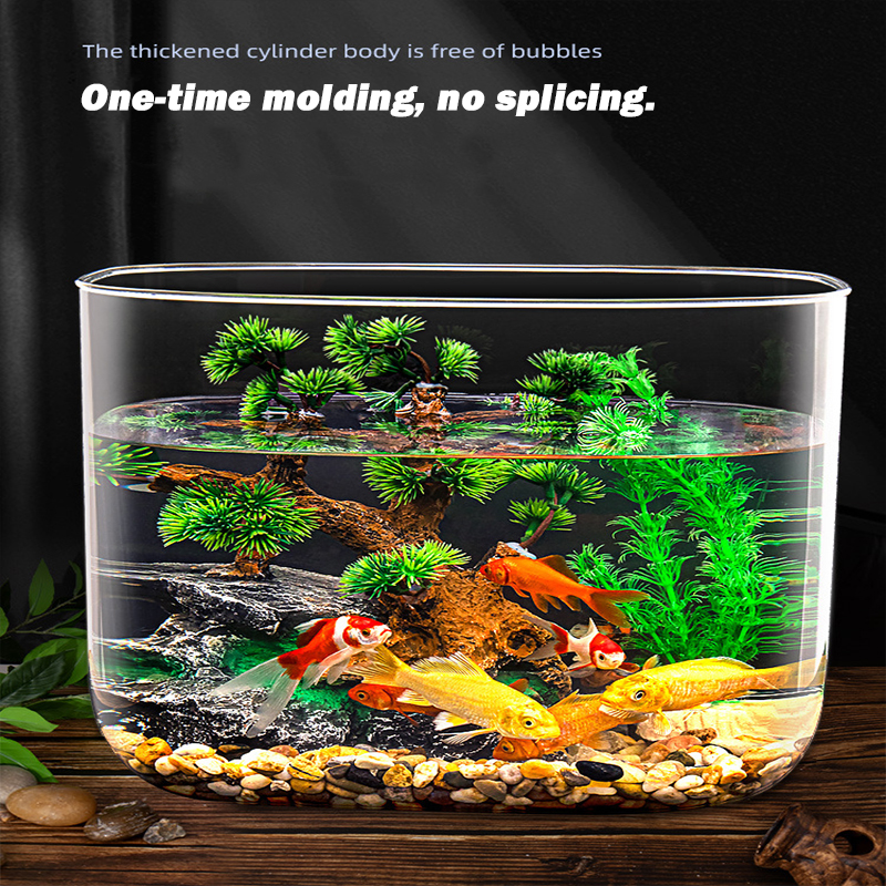 【COD】Ultra-white transparent 25L large fish tank landscaping water ...
