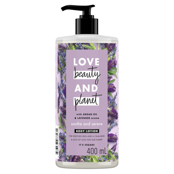 Love Beauty And Planet Body Lotion Sooth And Serene With Argan Oil and ...