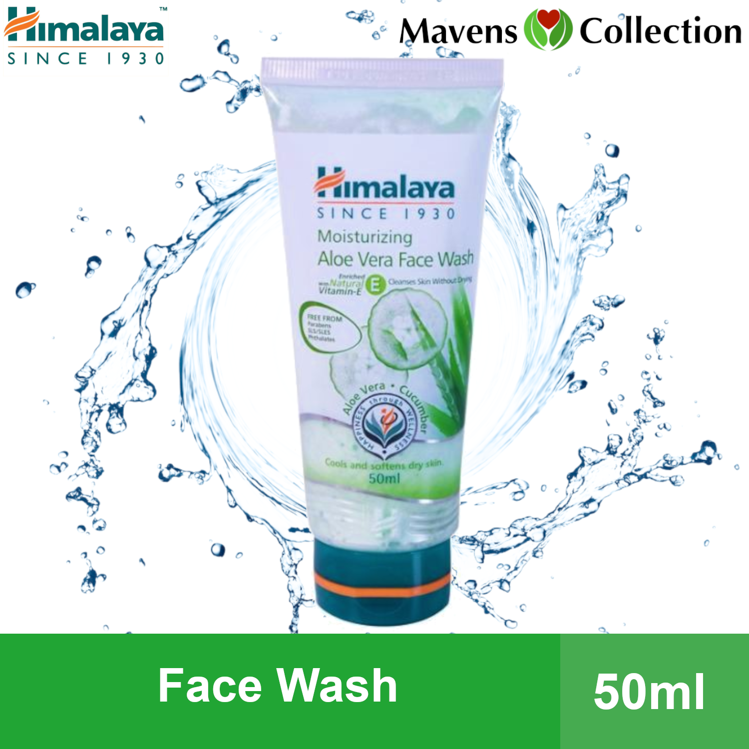 Himalaya 50ml Moisturizing Aloe Vera Face Wash Enriched with Natural Vitamin E Aloe Vera