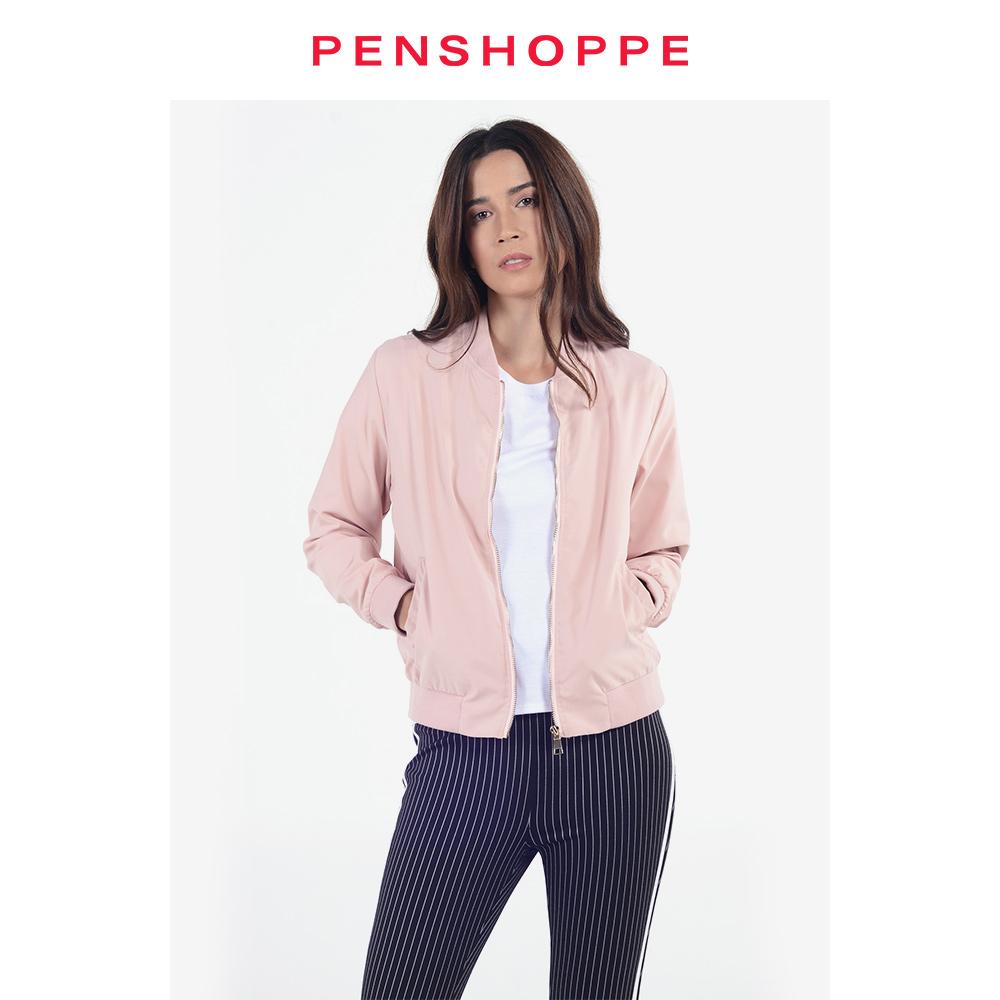 penshoppe bomber jacket pink