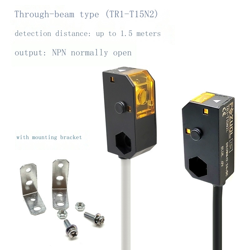 Small Square Photoelectric Switch Opposite Beam Diffuse Reflection Type 