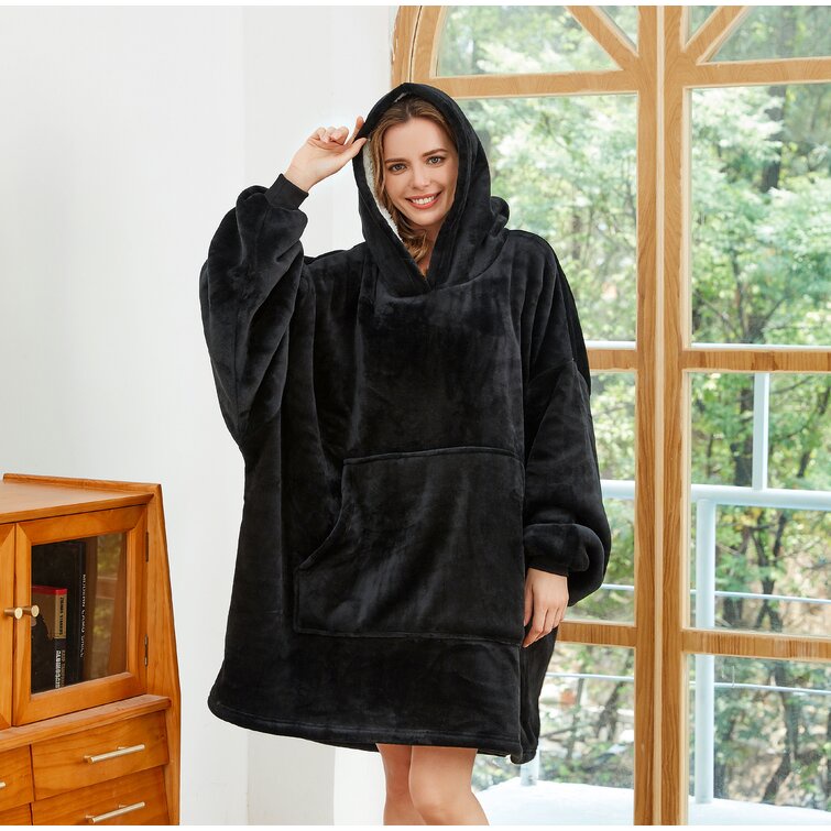 Philippine spot Oversized Hoodie Wearable Blanket Hoodie Sherpa Blanket