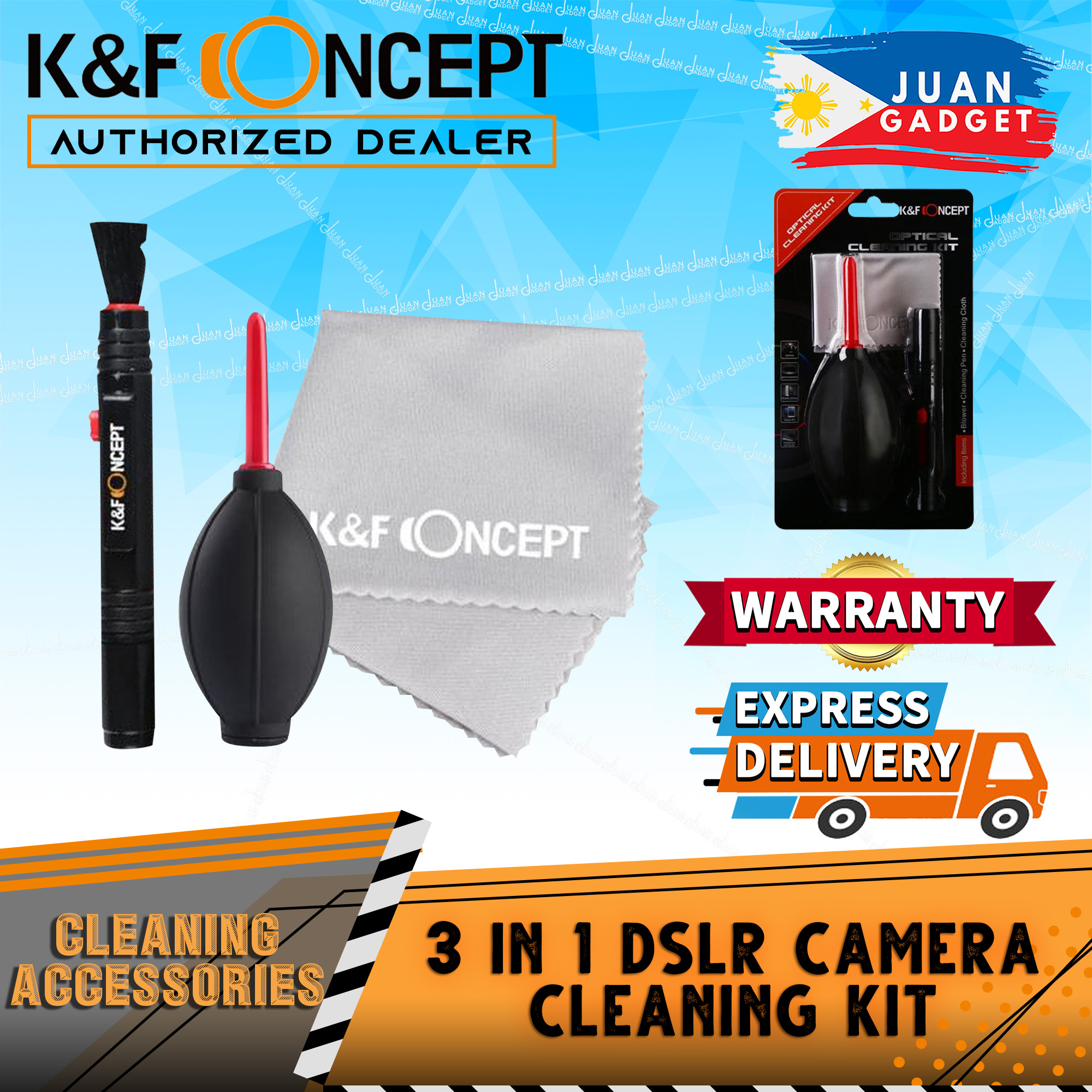 Nikon Camera/SLR/Telescope/iPhone- Include K&F Concept 3-in-1 Cleaning Kit for Canon Sony Lens Dust Blower,Multifunction Cleaning Pen, Microfiber Lens Cleaning Cloth 