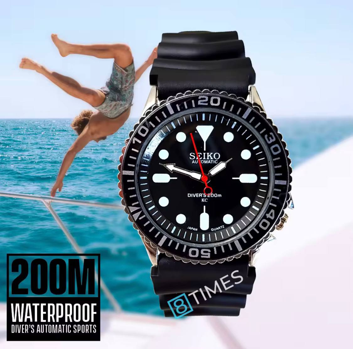 Seiko 5 Sports and Diver Watch Resin Band Automatic Japan Movement