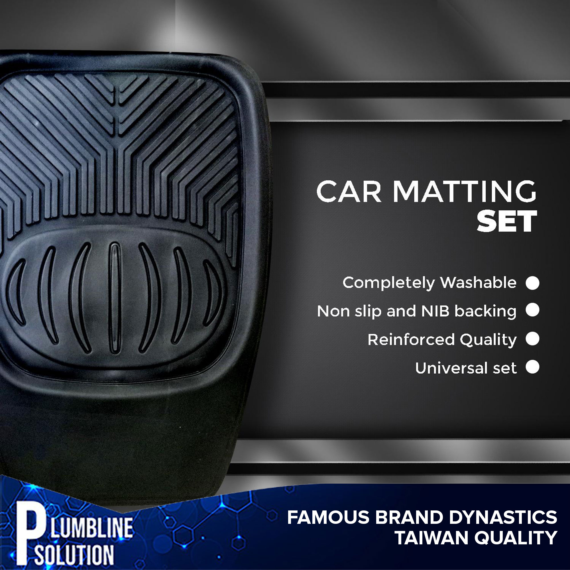 High Quality Universal Car Floor Mat Matting Universal Heavy Duty (5pcs