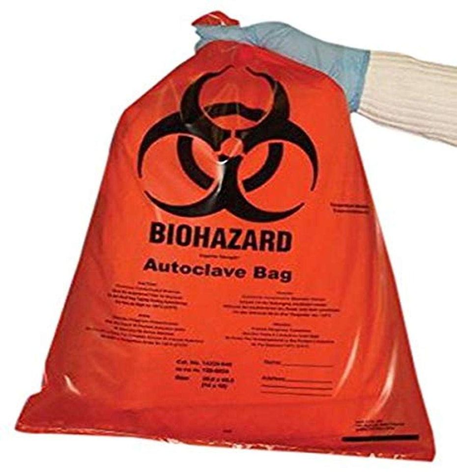 1pc 45X50CM AUTOCLAVABLE BAG (MEDICAL WASTE BAGS) RED BIOHAZARD BAG