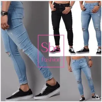 ripped skinny denim jeans