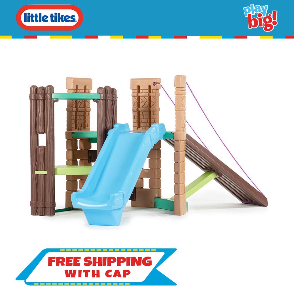 little tikes swing and slide castle