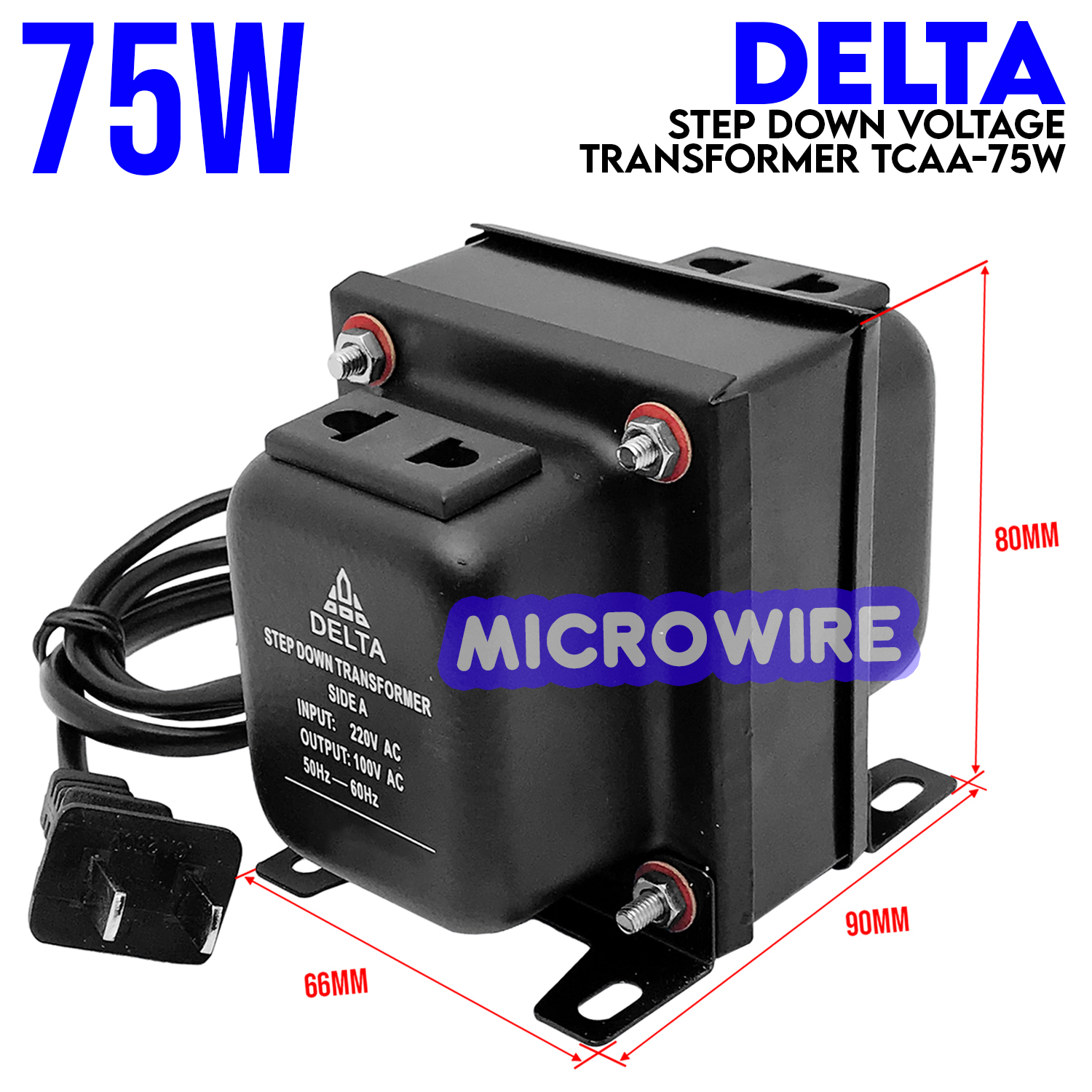 75W Stepdown Transformer 220VAC to 110VAC Step Down Converter | Lazada PH