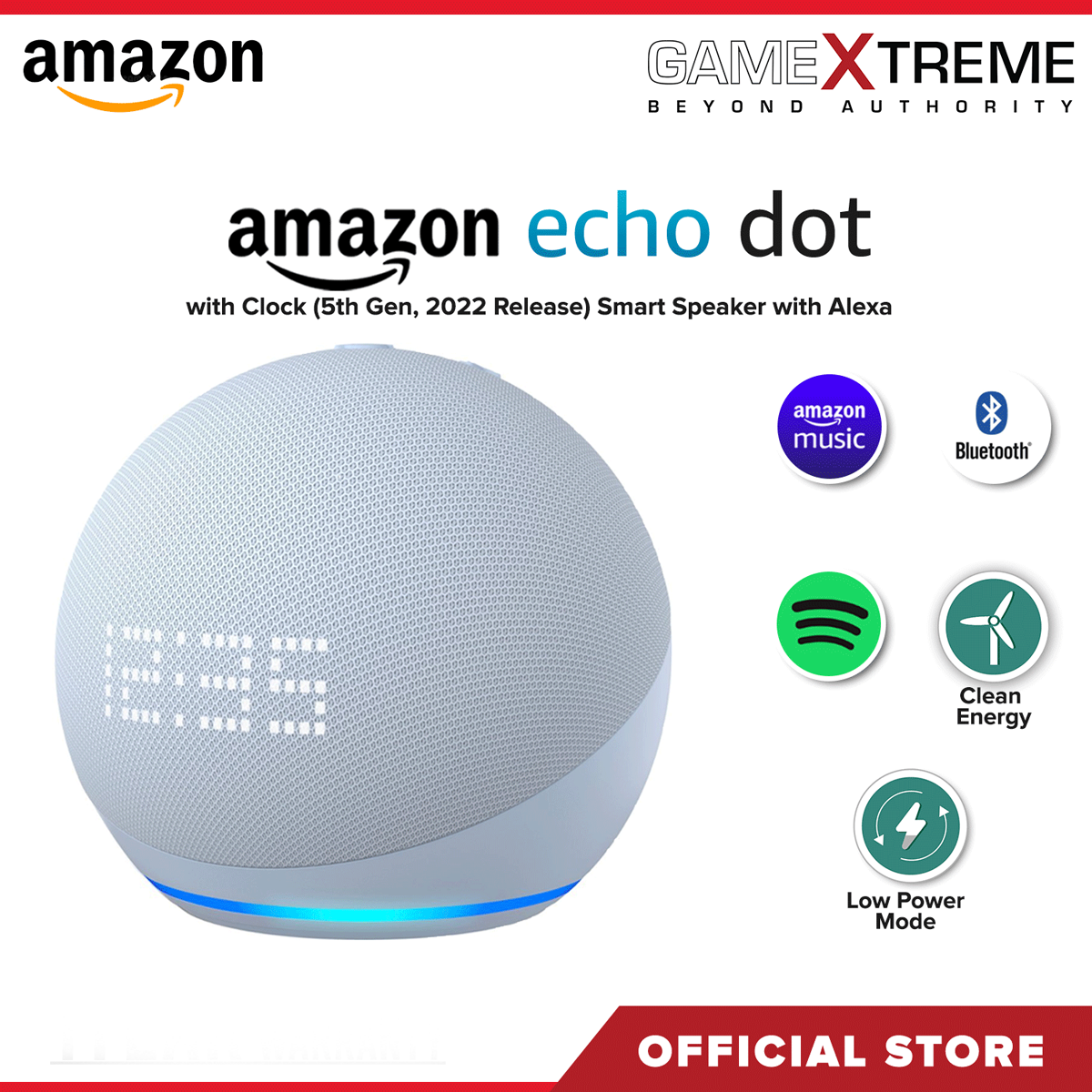  Echo Dot with Clock (5th Gen, 2022 Release) Smart Speaker with  Alexa