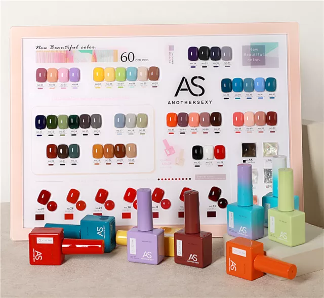 Gift Set 63pcs/Box New Another Sexy 60pcs colors Gel polish with Color  Chart 15ml each