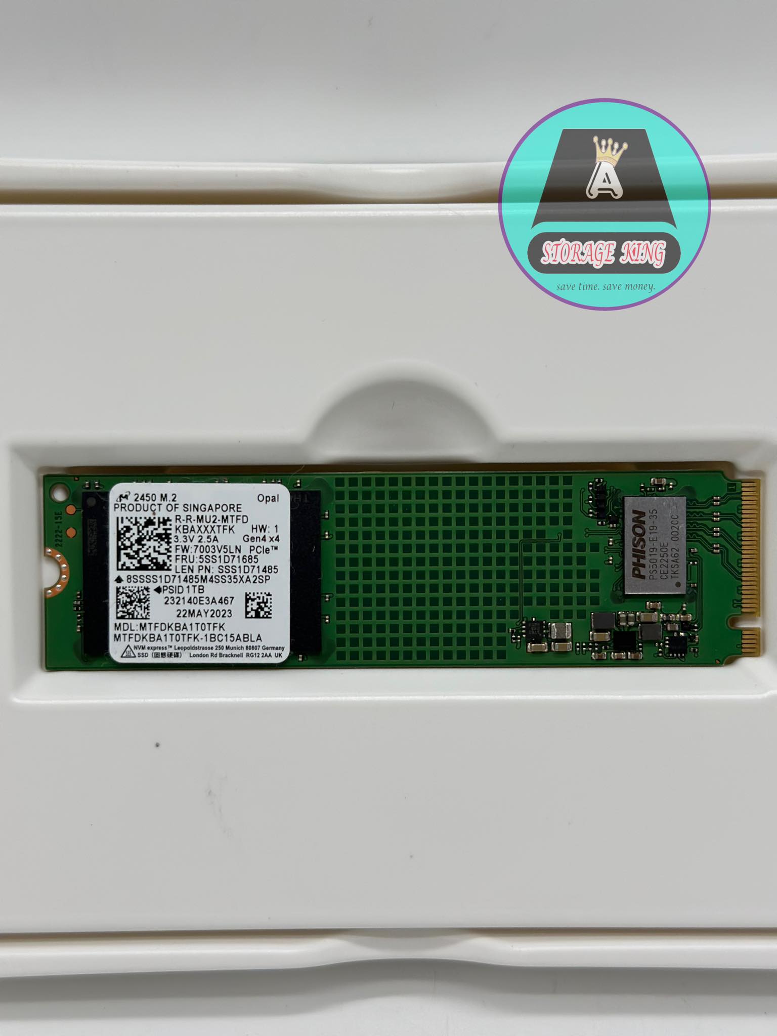 PSEJN256GA87EC0 SSD PHISON 256GB - M.2 2280 PCIe Gen4 X4 Internal