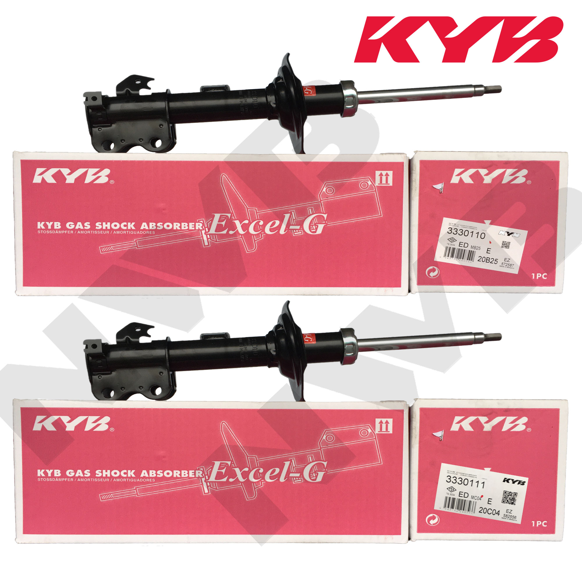 KYB 3330110/3330111 for Toyota Avanza 2012-2015 Set of 2 Front Gas ...