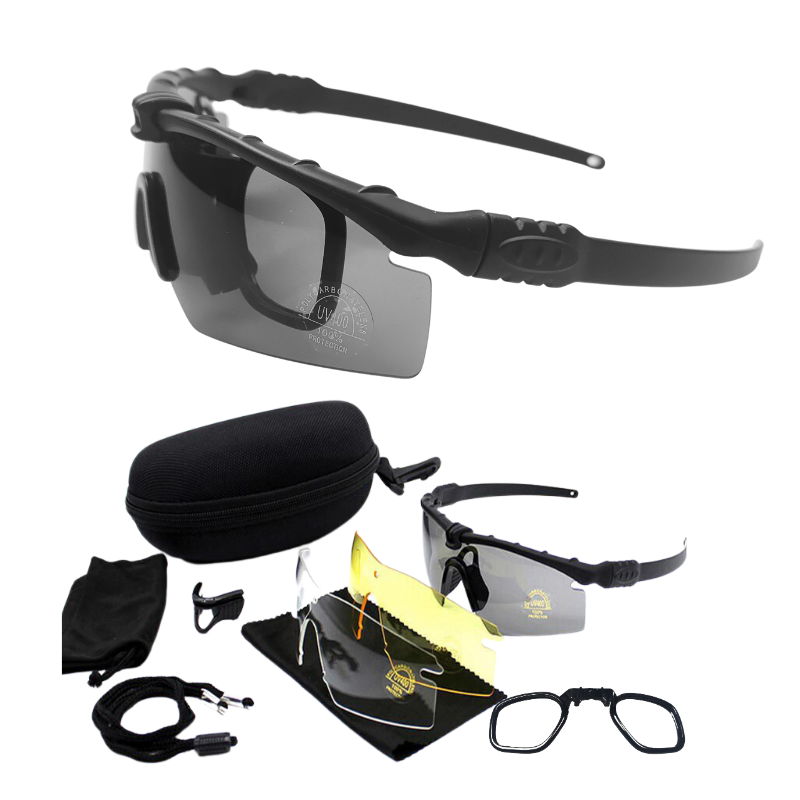 Tactical Military Sunglasses with Extra Myopia Frame Impact Resistant  Shooting Goggles for Men Hiking Shade Original