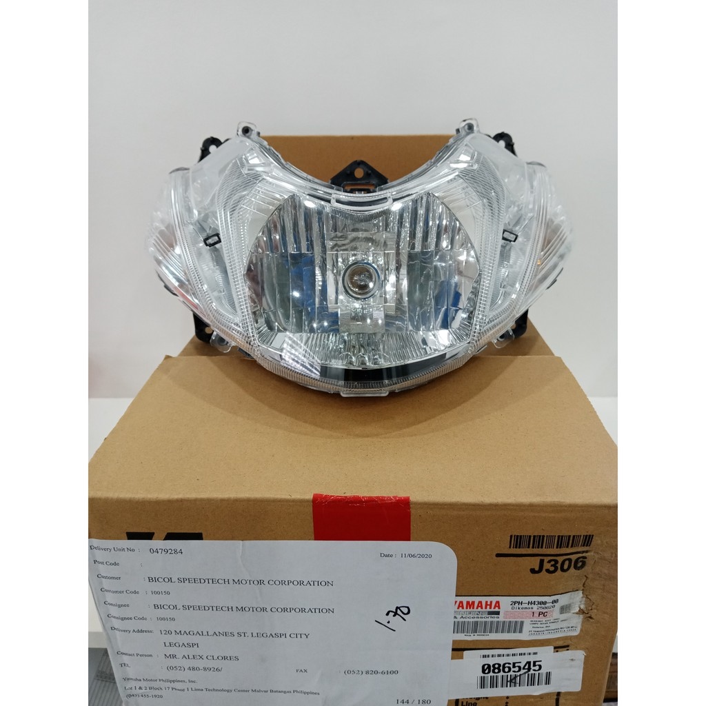 MIO I 125 HEADLIGHT ASSY WITH BULB AND SOCKET (Genuine 2PHH43000000) Lazada PH