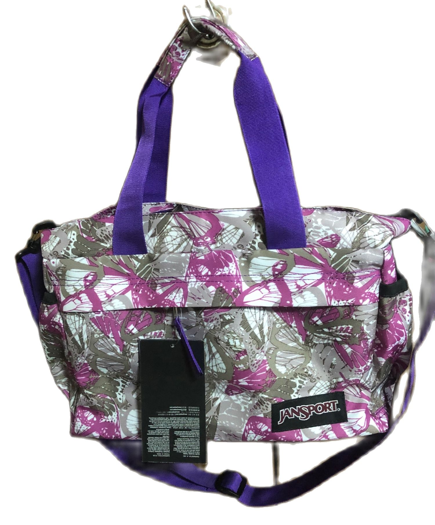 Jansport Tote Bag PURPLE Butterfly Print 3 Lazada PH