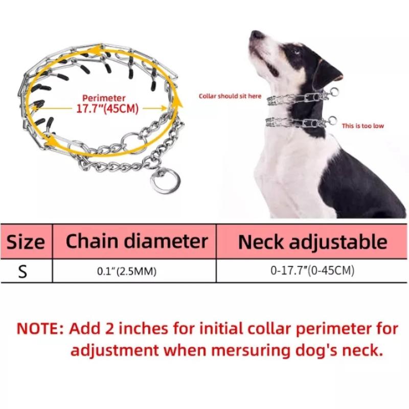 Sizing on sale prong collar