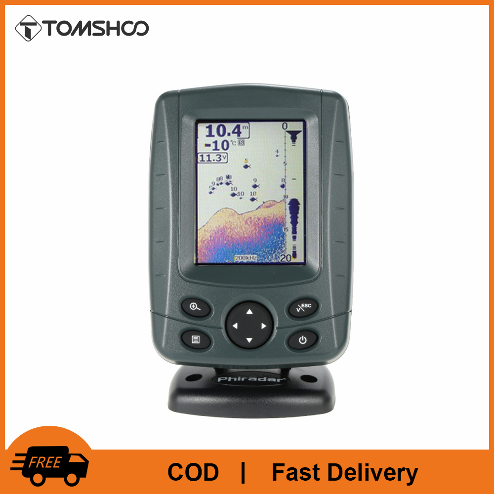 Top Rated] TOMSHOO Portable 3.5 LCD Fish Finder Outdoor Fishing