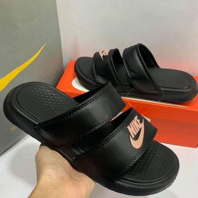 nike sandals with 2 straps
