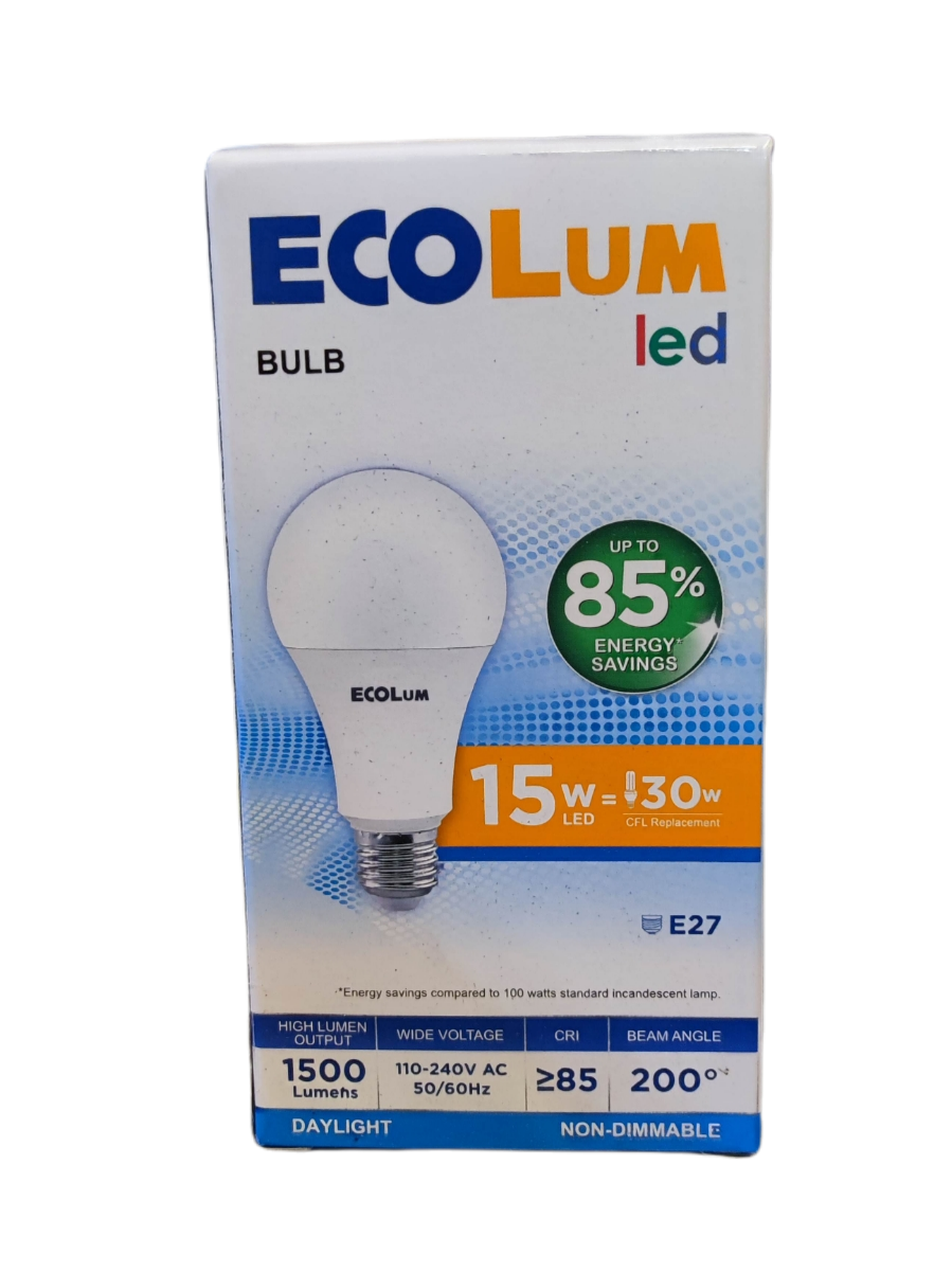15W LED Bulb 220V E27 Daylight (ECOLUM) Lazada PH
