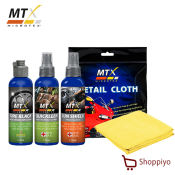 Microtex Car Care Cleaners & Kits Sunshield, Quickleen, Tire black 125mL & Microfiber Detailing Cloth