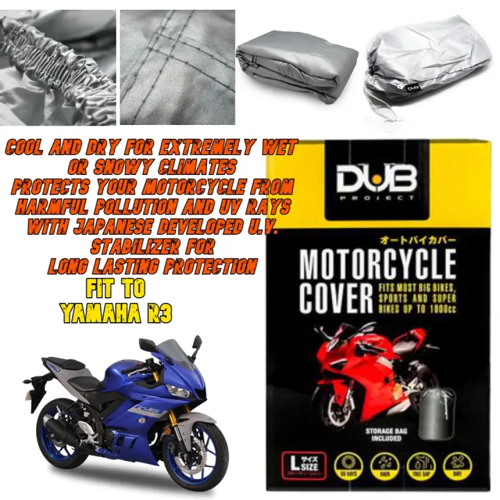 Yamaha R3 Motor Cover Dub Medium Motorcycle Cover Gray Protects Your Motorcycle From Harmful Pollution And Uv Rays With Japanese Developed U V Stabilizer For Long Lasting Protection Cod Lazada Ph