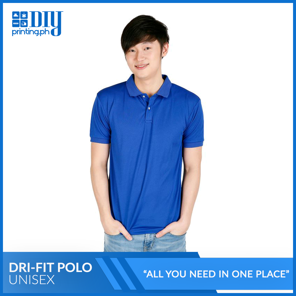 blue dri fit polo shirt