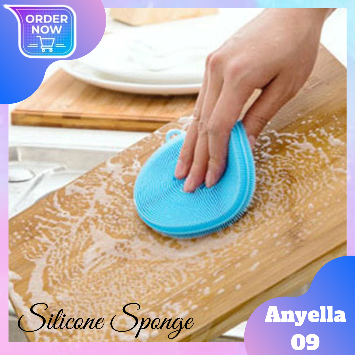 Silicone Cleaning Brush Dishwashing Cutlery Kitchenware Brushes Dish Sponge  Stain Buster Kitchen Tools новинки для кухни и быта