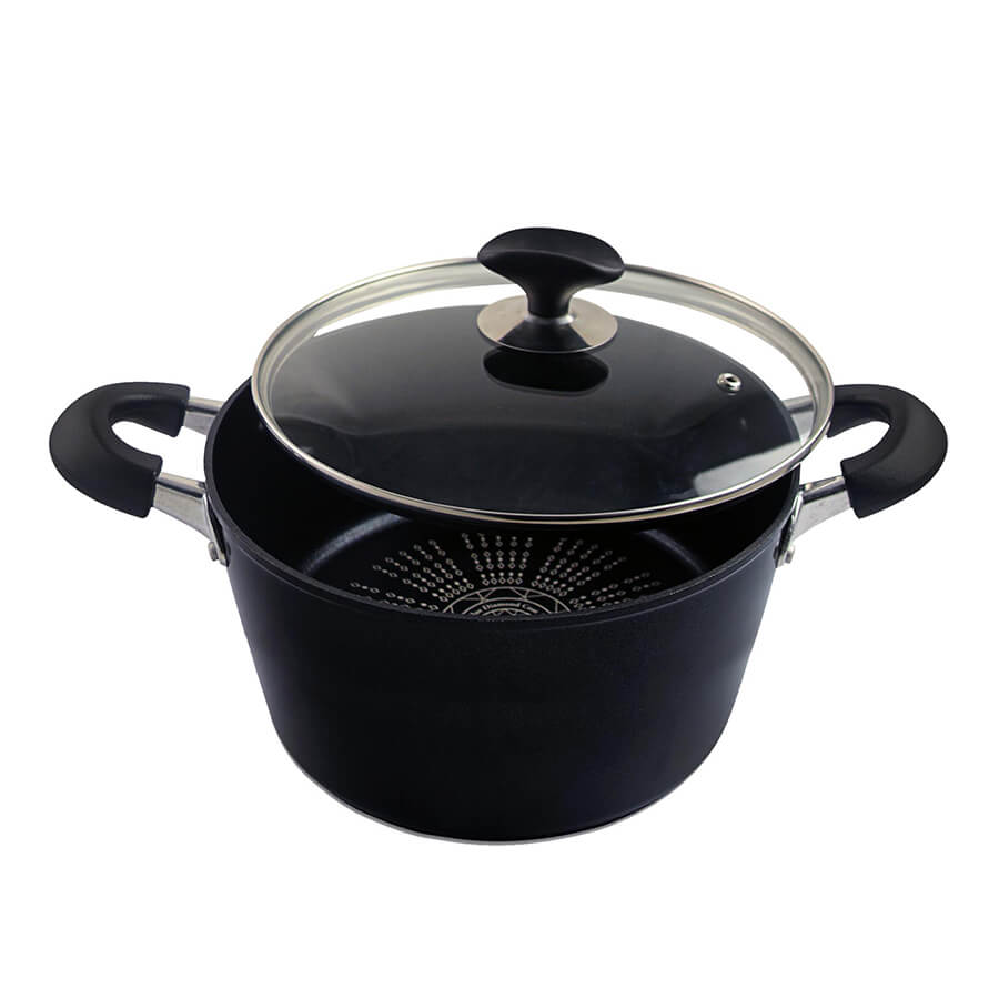 MASFLEX FORGED BLUE DIAMOND HIGH NON-STICK INDUCTION STOCK POT WITH ...