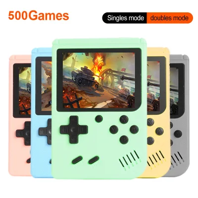 Yupt-- 2020 Rechargeable Mini Gameboy Retro Video Game Console 3.0 Inch Handheld Portable Game Player Built-in 500 Classic Games Gamepad For Kids Gift