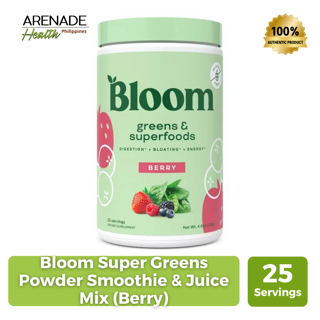 Bloom Super Greens Powder Smoothie Juice Mix Berry 25 Servings 4