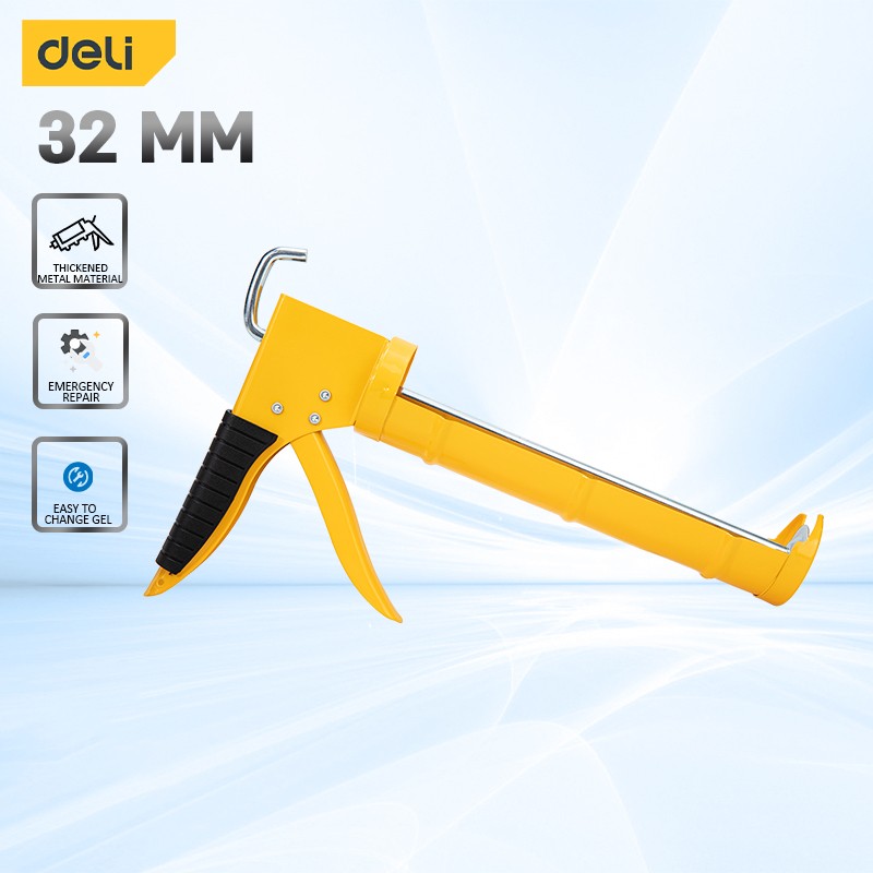 Deli Half Round Glass Glue Gun Original Heavy Duty Caulking Gun 9