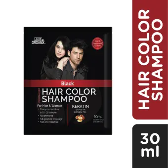 Luxe Organix Permanent Hair Color Shampoo Black With Keratin And Argan Oil 30ml Lazada Ph