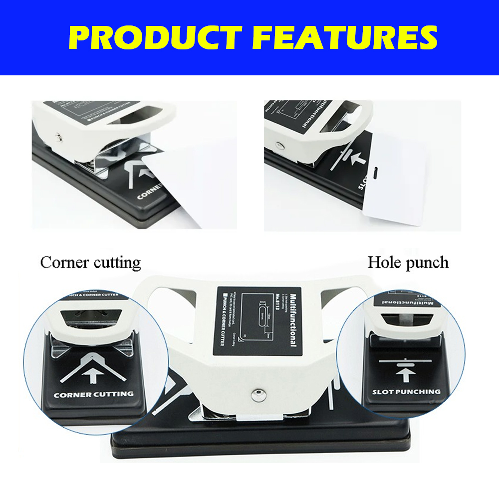 3.5x15MM DIY Dual Use Slot Flat Hole Puncher R6.4 Corner Cutter