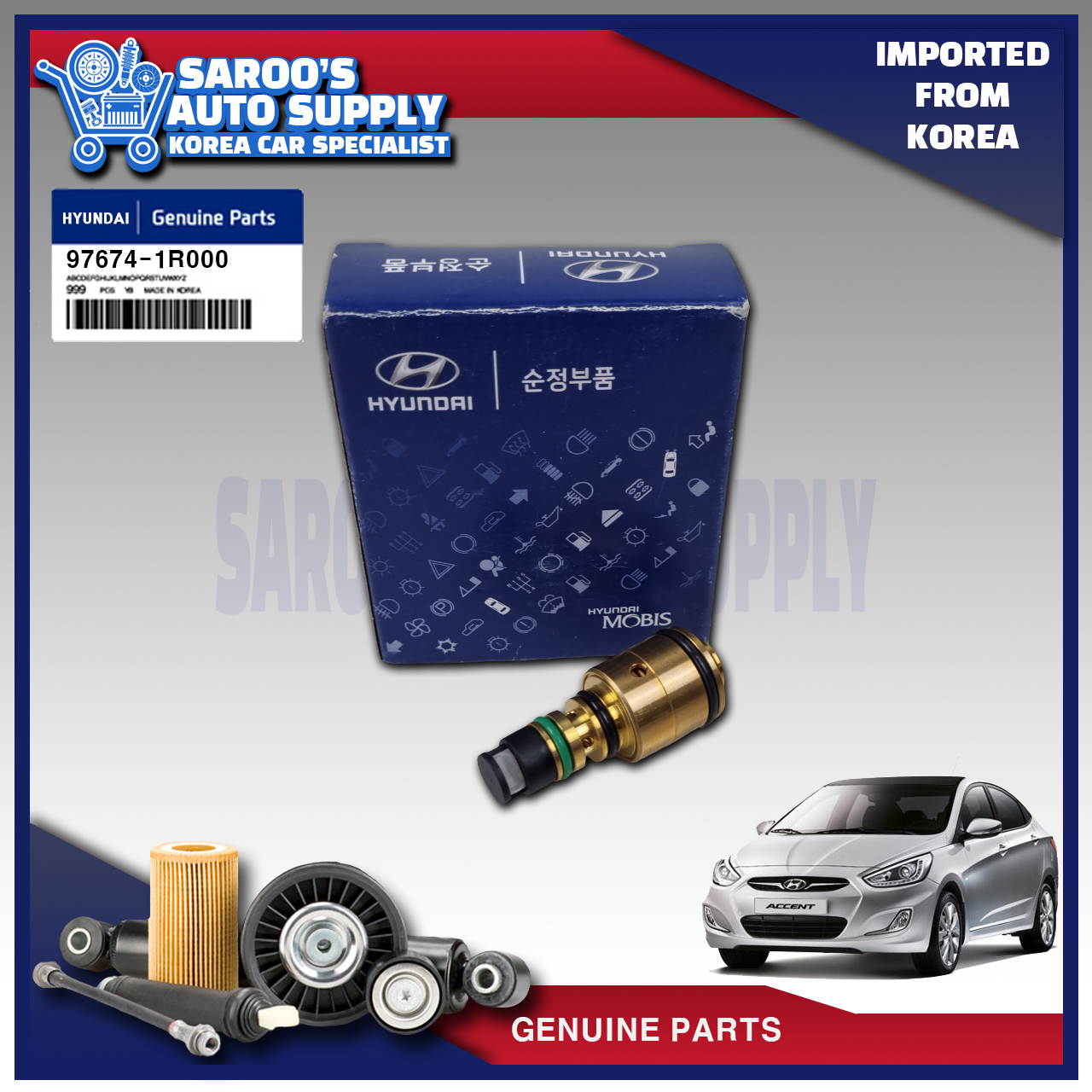 [Genuine] ECV Valve / Aircon control valve For Hyundai Accent , 97674