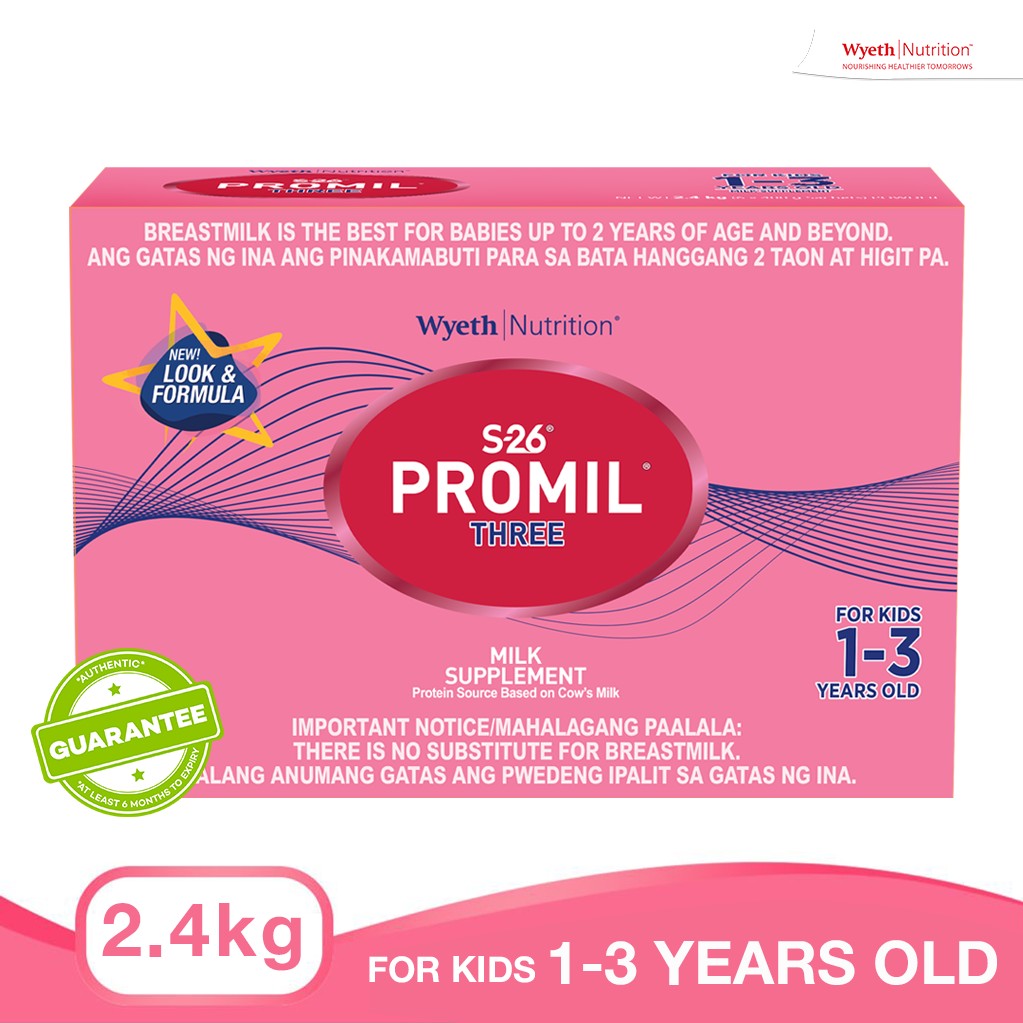 Wyeth S 26 Promil Three Milk Supplement For Kids 1 3 Years Old Bag 