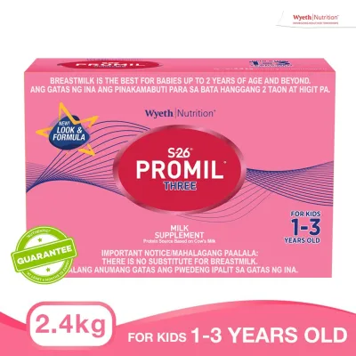 Wyeth® S-26® Promil® Three milk supplement for kids 1-3 years old bag in box 2.4kg
