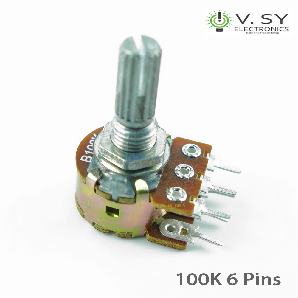 Potentiometer a pins on Rotary Switch