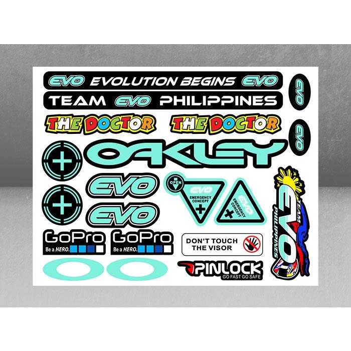 Vinyl Sticker EVO Helmet Visor Laminated Lazada PH
