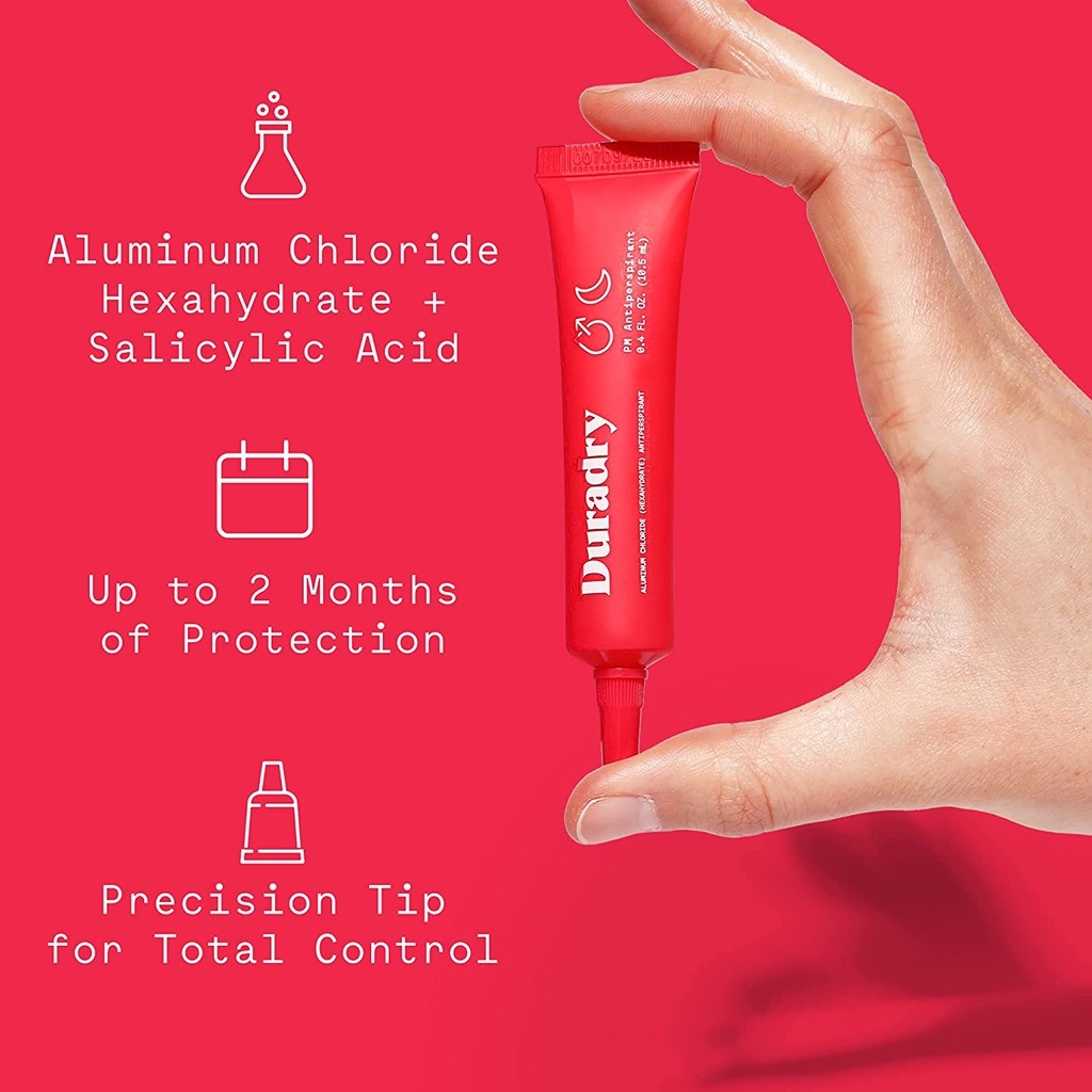 Duradry PM Antiperspirant Gel Prescription Strength Gel Hyperhidrosis Deodorant for Armpit