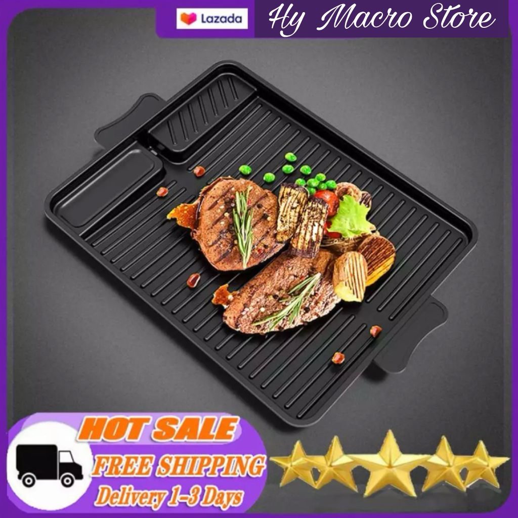 Korean Samgyeopsal Samgyupsal Stove Top Grill Pan Barbecue Indoor Bbq（square） Lazada Ph 5473