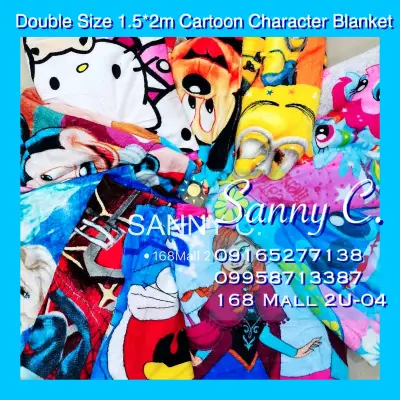 Sanny C. Double Size 150*200cm Blanket/ Kumot Cartoon Character
