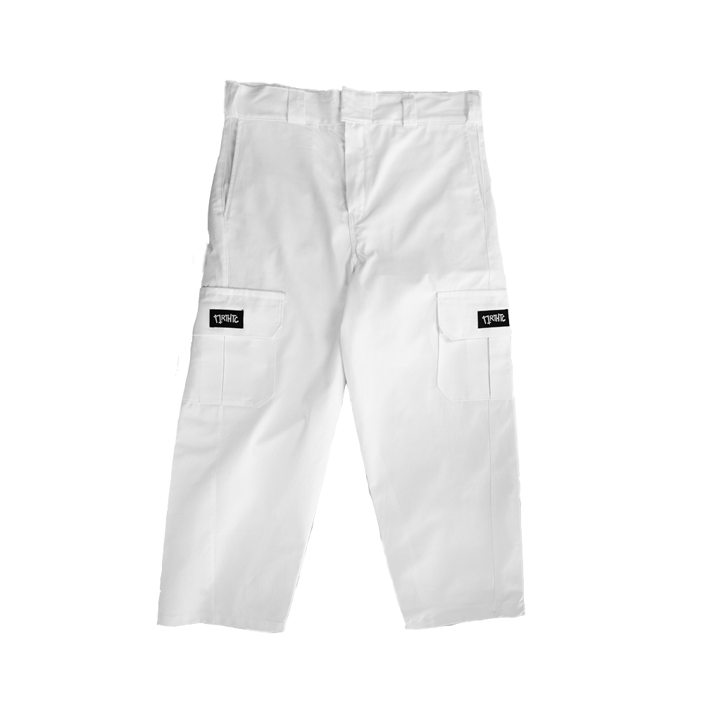 all white cargo shorts