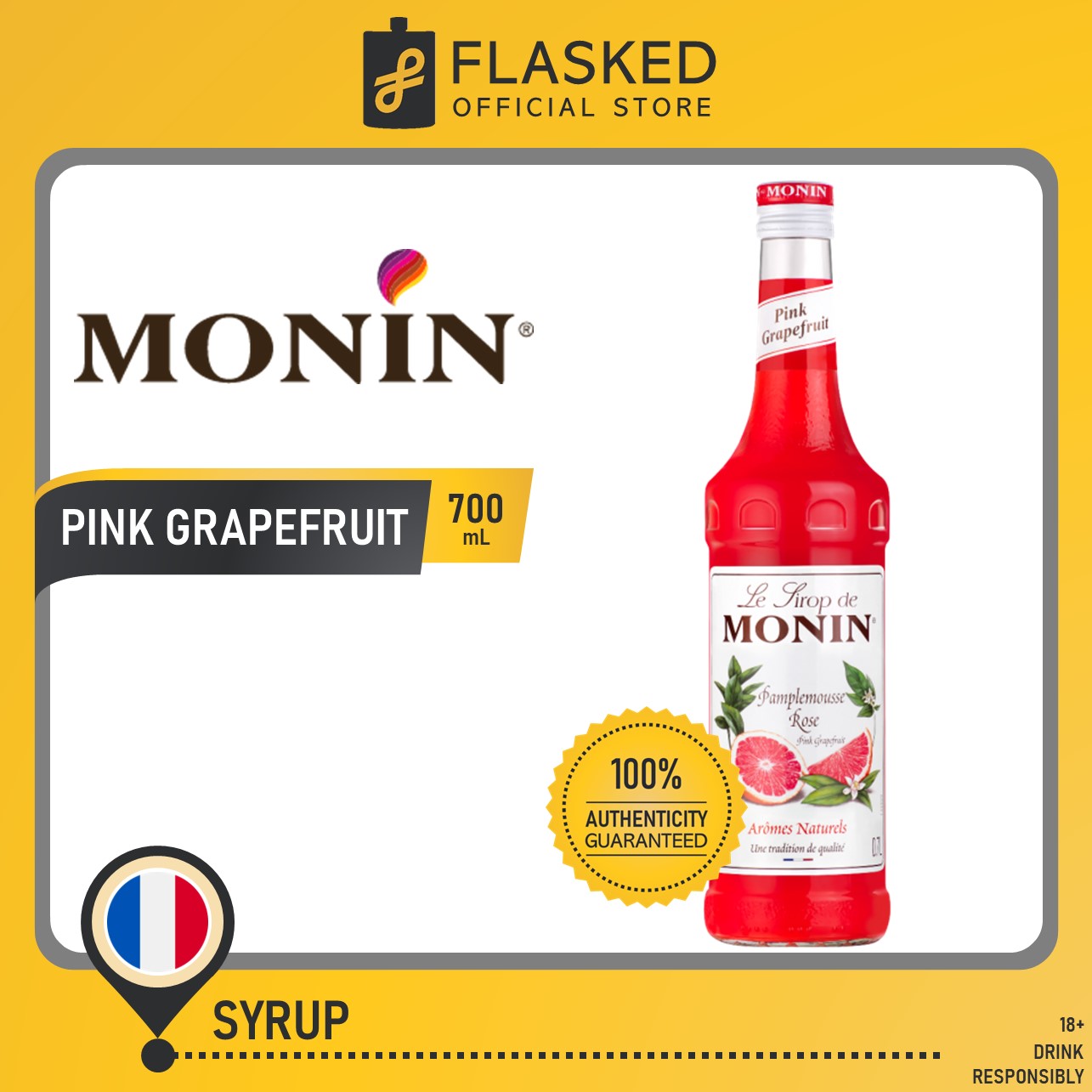 Monin Pink Grapefruit Natural Syrup 700mL Lazada PH