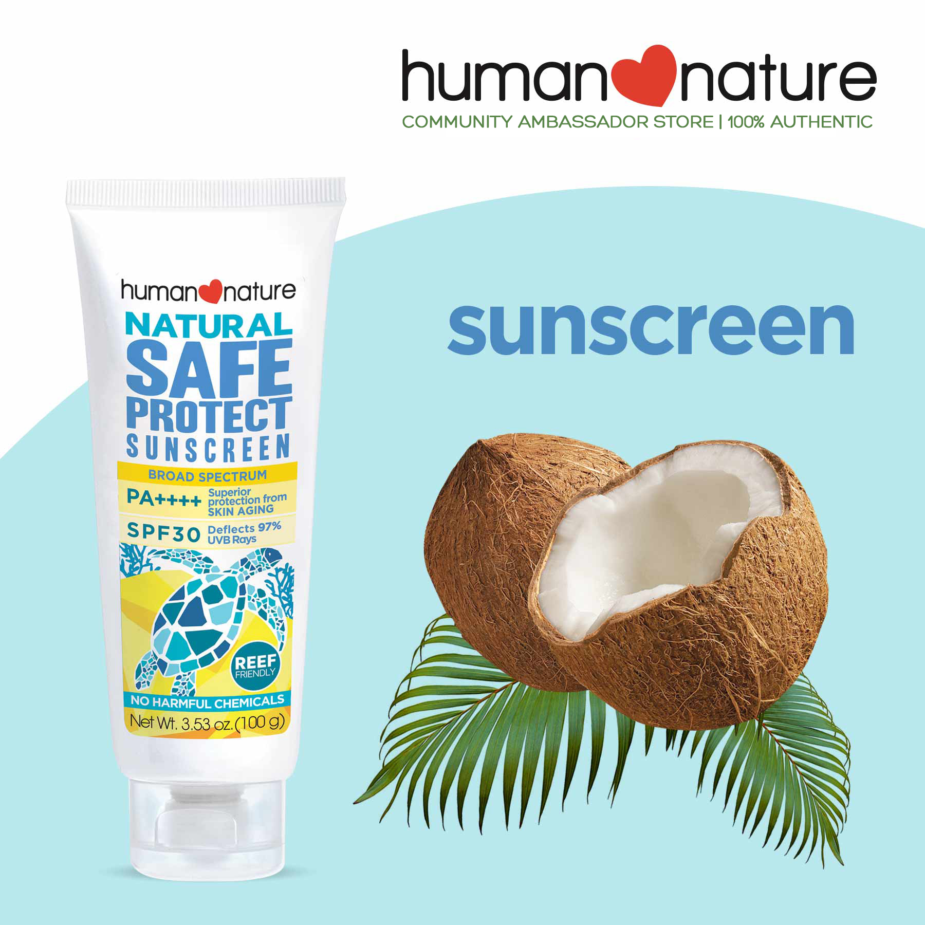 human nature sunblock for face