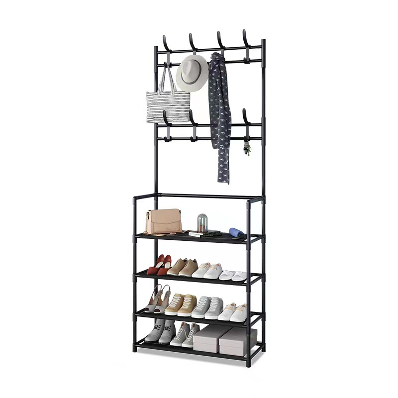 4 Layer Multifunctional Shoe Rack Organizer Simple Floor Clothes Rack
