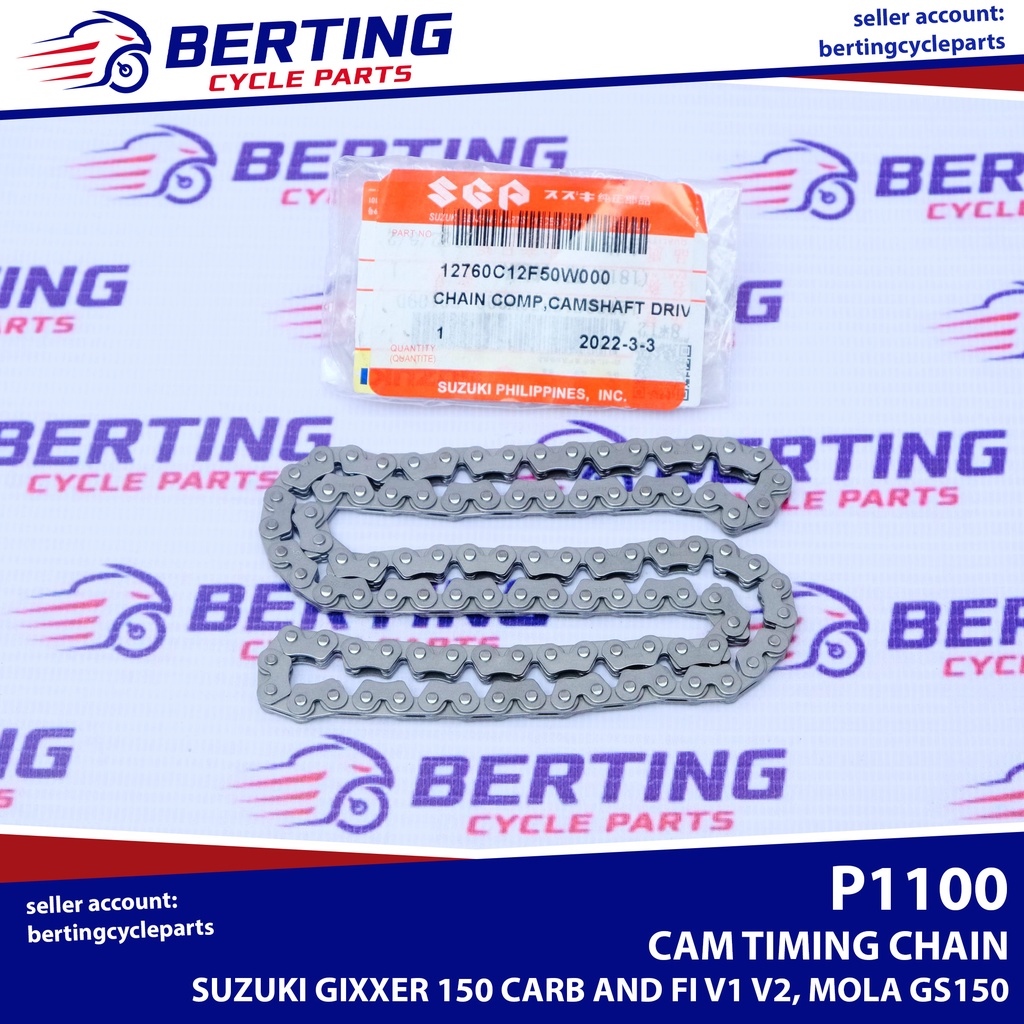 SGP CAM TIMING CHAIN Suzuki Gixxer 150 Carb FI Thunder 125 Genuine 12760C12F50W000 Lazada PH