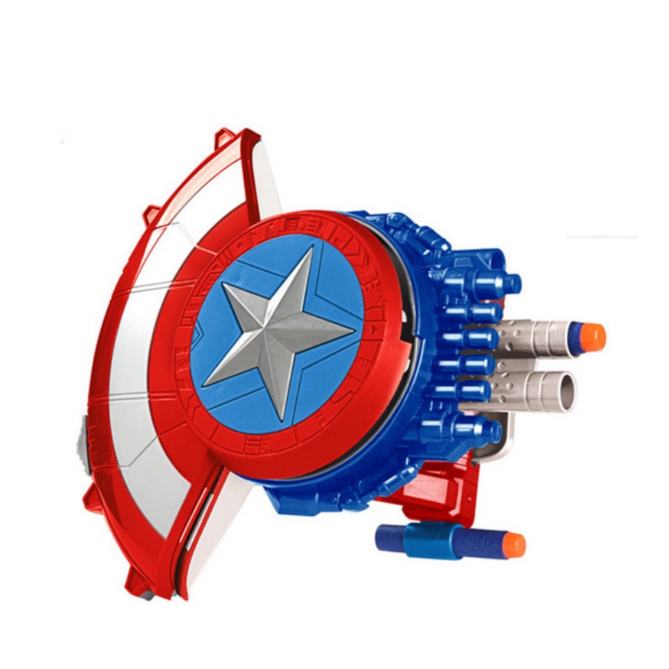 Captain America shield toy gun Launcher Shield lancar Soft Nerf ...