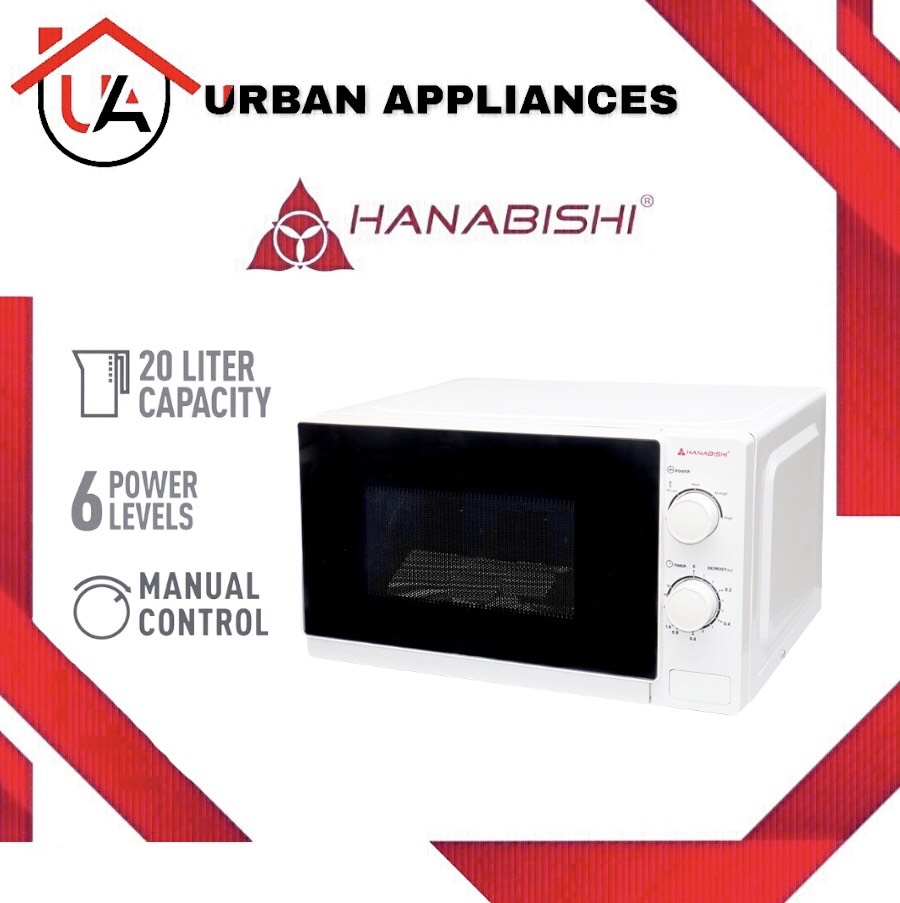 Hanabishi Microwave Oven 20 Liters HMO20MDNX1 White Manual Lazada PH